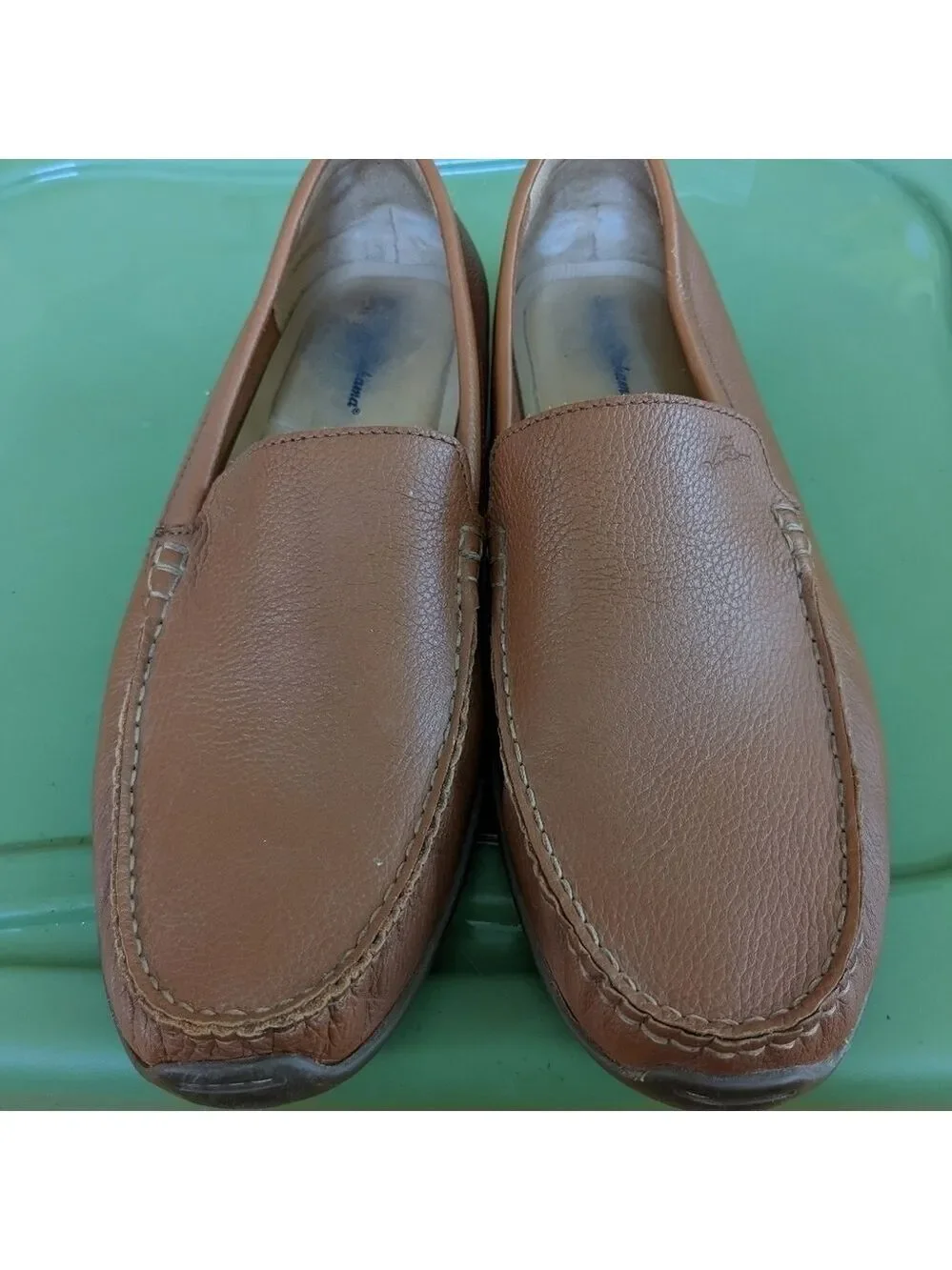 Tommy Bahama Amalfi tan leather loafers, 11D Comfort Made In India